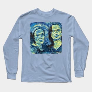 Brad pitt & Angelina Van Gogh Style Long Sleeve T-Shirt